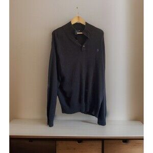 Polo Ralph Lauren men’s extra-large black sweater Cotton Knit Henley Casual